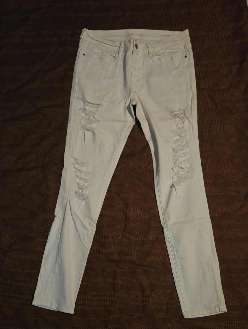 FRAME Denim White Ripped Women’s Skinny Jeans